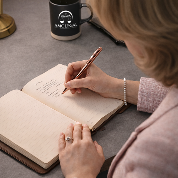 Allison Writing at Desk